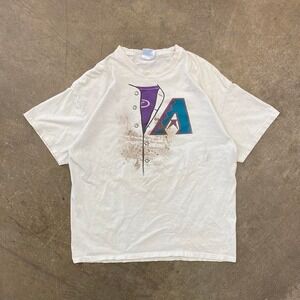 Vintage Arizona Diamondbacks Suit and Tie MLB T-Shirt Size XL